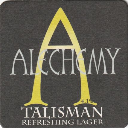 BEER MAT - ALECHEMY BREWING - TALISMAN LAGER - (Cat No 006) - (2015)