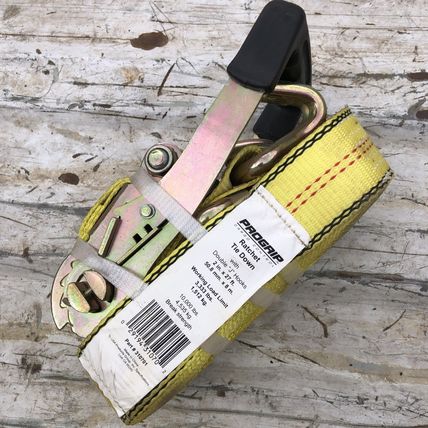 PROGRIP 310701 Heavy Duty 27' Ratchet Strap Yellow Tie Down W/ Large Bar Handle
