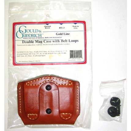 Gould Goodrich 851-3 Double Mag Case for Various Handguns