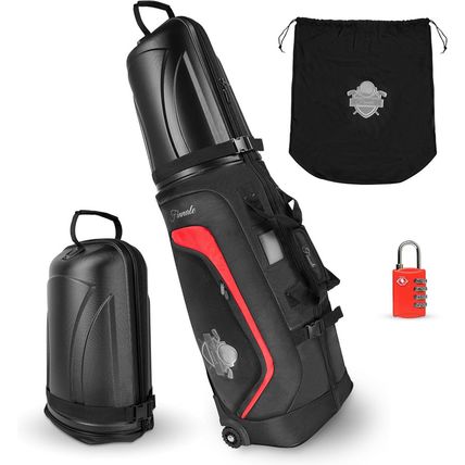 Golf Travel Bags for Airlines with Wheels, Hard Case Top, 1680D Ballistic Nylon,