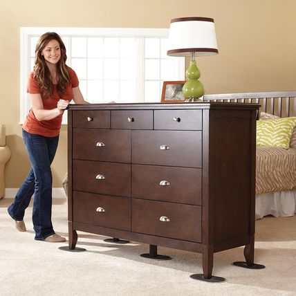Super Sliders 2-1/2" X 9" Reusable Furniture Sliders to Move Heavy Items Quickly