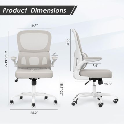 Soohow Ergonomic Home Office Chair, Mesh Desk Chair with Lumbar Support, Comfy C
