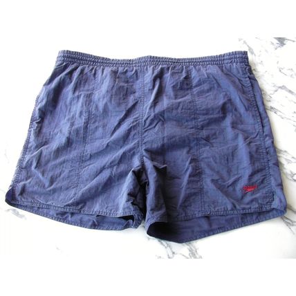 (elastic gone) Speedo Blue Mens Swim Shorts L Mesh Insert Swimming Trunks sports