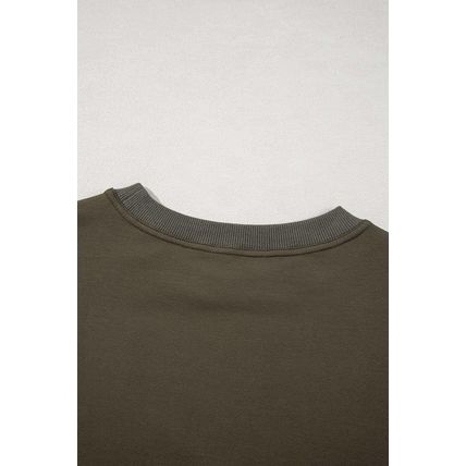 Jungle Green Sweatshirt Poplin Mini Dress