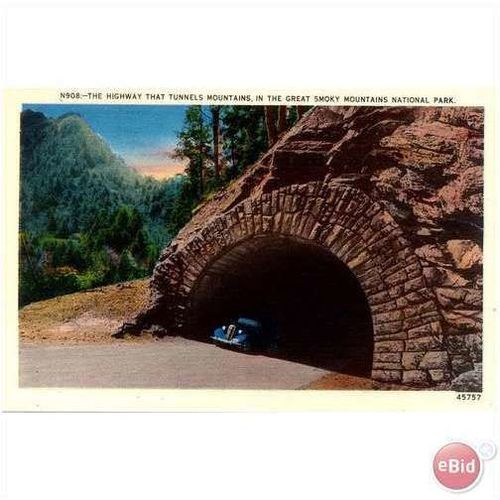 1930's Highway that Tunnels Smoky Mountains, Tennessee