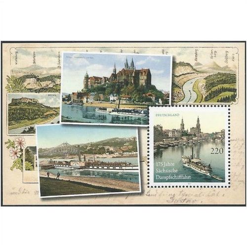 Germany (BRD) SG MS3724: 175th Anniversary of the Saxon Steamship Company.