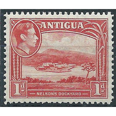 Antigua 1938 SG99 1d Scarlet Mounted Mint . ..