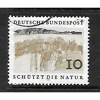 GERMANY 1969 NATURE PROTECTION 10pf LAKESIDE LANDSCAPE SG 1489 FINE USED