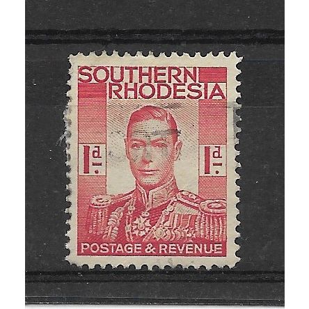 SouthernRhodesia.SG41 1d King George VI (Scarlet).Fine Used.July19