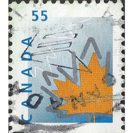 CANADA, CHRISTMAS, Maple leaf, blue 1998, 55c