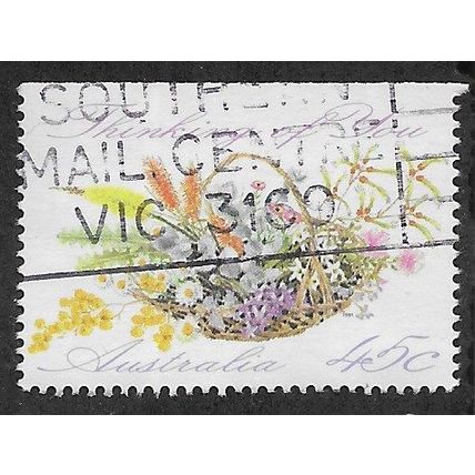 AUS 1992 45c 'GREETINGS - THINKING OF YOU' (EX BKLT) FINE USED (EBID68-717)