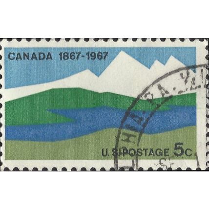 USA, Canada Centenary, blue & green 1967, 5c