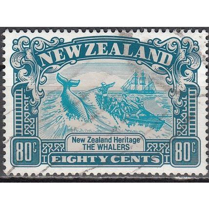 New Zealand 1989 Michel 1074 O Cote (2005) 1.20 Euro Chasse à la baleine