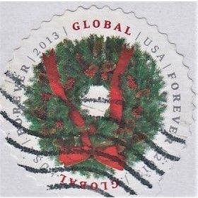 USA, 2013 ($1.10) Christmas Wreath, SG 5447 (Scott #4814), used.