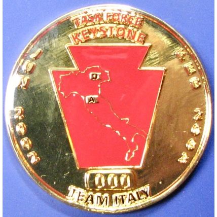 28th ID, Operation Enduring Freedom. Challenge Coin. 1.75". 61b.