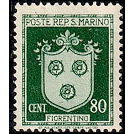 San Marino 1945 Coat of Arms 0.80c MNG Stamp Fiorentino