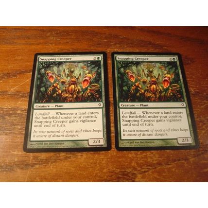 Magic The Gathering, MTG, 2-Cards, 1993-2010, SNAPPING CREEPER, nm