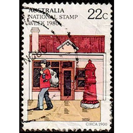 Australia 1980 National Stamp Week PMG Van 22c Used Stamp #4