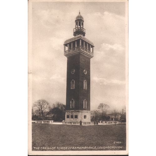 Vintage PC 1948 - Carillon Tower Of Remembrance, Loughborough, Leicestershire