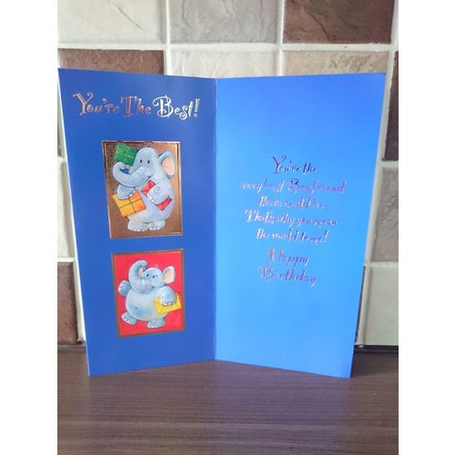 Boyfriend Birthday Cards - For My Boyfriend - LARGE 3-fold CARD