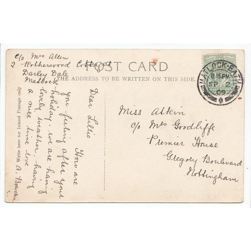 Smedley's Hydropathic Matlock Derbyshire 1909 Postcard