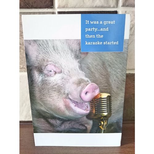 Birthday Card - Pig Karaoke