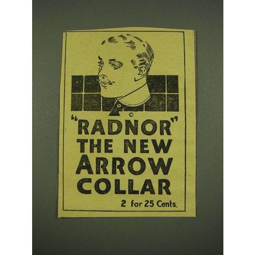 1915 Arrow Radnor Collar Ad