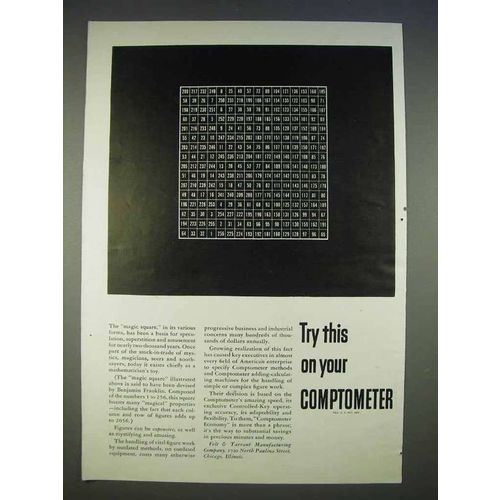1940 Comptometer Adding Machine Ad - Try This