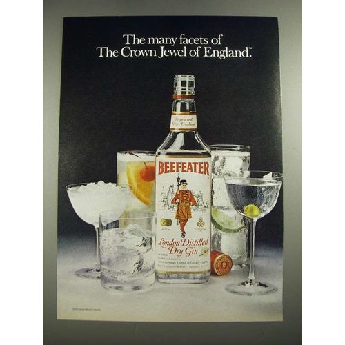 1982 Beefeater Gin Ad - The Many Facets of the Crown Jewel of England
