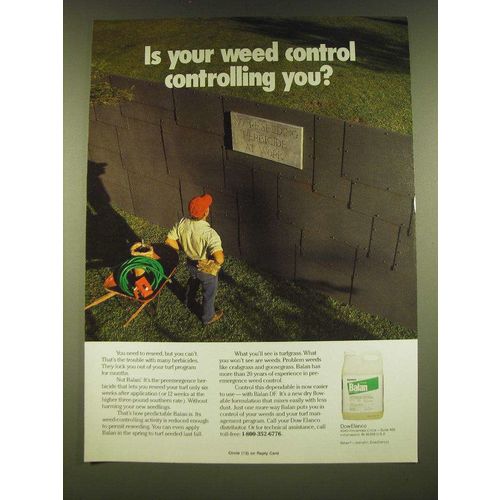 1990 Elanco Balan Ad - Is your weed control controlling you?