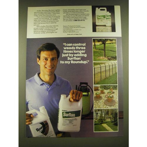 1990 Elanco Surflan Ad - I can control weeds three times longer