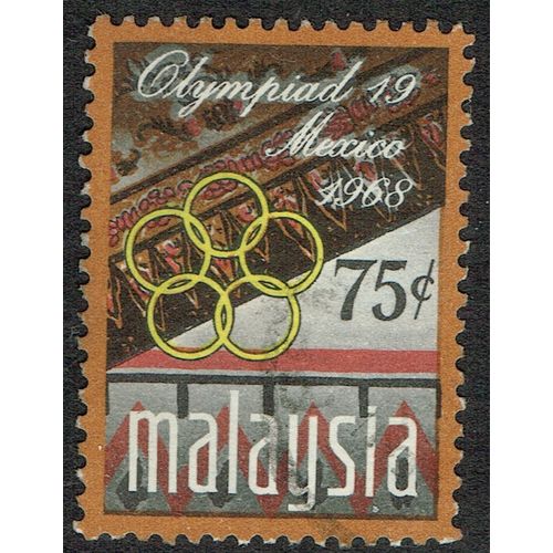 Malaysia 1968 Olympic Games Mexico 75c Multicoloured SG55 FU