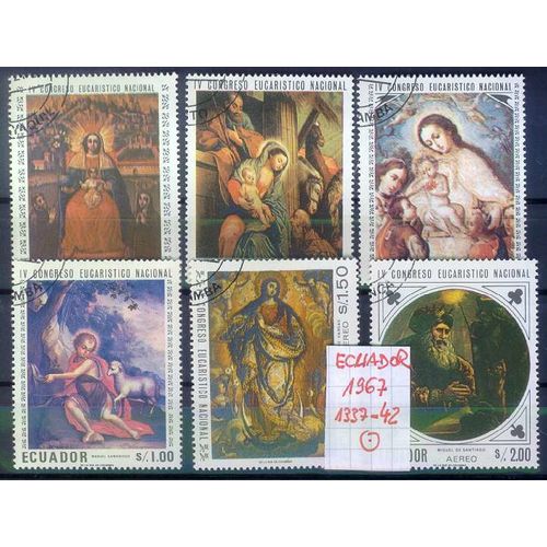 ECUADOR [1967] MiNr 1337-42 ( O/used ) Gemälde