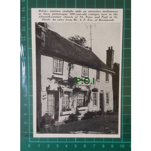 C2592) St Osyth Cottages Essex - 1966 Clip