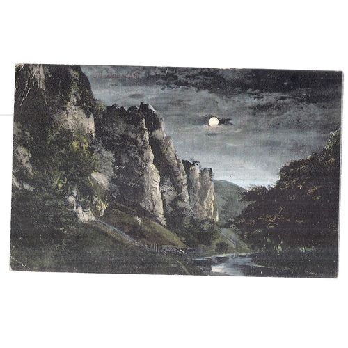 MOONLIGHT SERIES used antique postcard by Valentine 1903 postmark