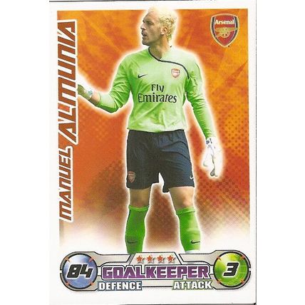 Topps Match Attax 2008/09 Cards: Arsenal - Goalkeeper, Almunia