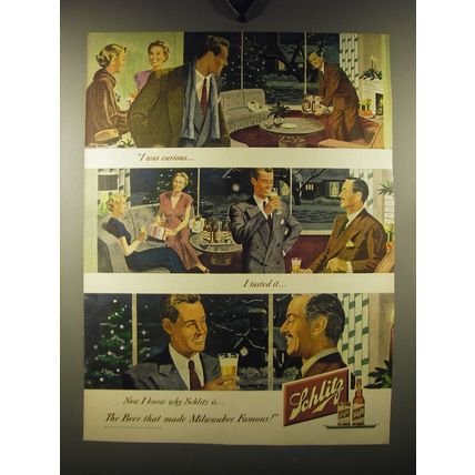 1948 Schlitz Beer Advertisement - I was curious
