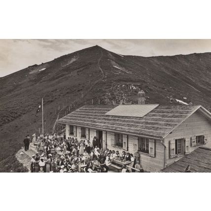 Restaurant Der Sesselbahn Adelboden Switzerland Real Photo Postcard