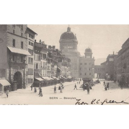 Barenplatz Bern Switzerland Old Postcard