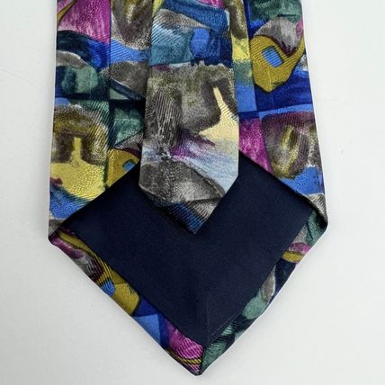 Jerry Garcia Necktie Neck Tie 100% Silk Abstract Blues Greens Box Design