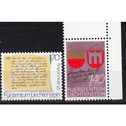 LIECHTENSTEIN [1987] MiNr 0928-29 ( **/mnh )