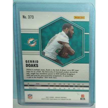 2021 Panini Mosaic GERRID DOAKS (Dolphins) Rookie Card #373