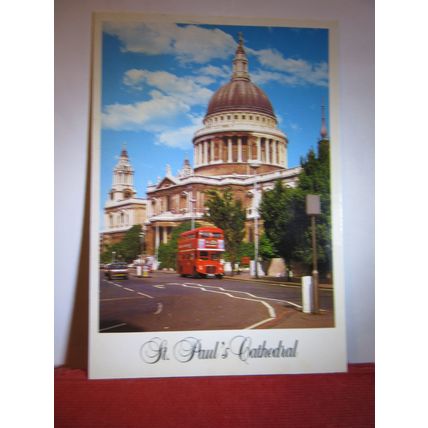 ST. PAUL'S CATHEDRAL, LONDON. unused postcard by T B. =