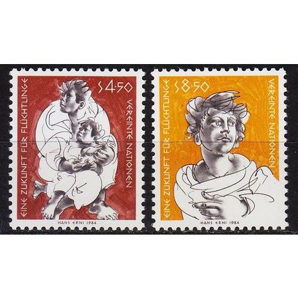 UNO Wien Vienna Vienne [1984] MiNr 0043-44 ( **/mnh )