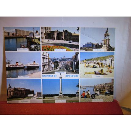 multiview, BOULOGNE, FRANCE unused vintage postcard dated 1969 =