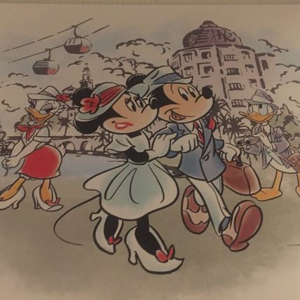 Disney Vacation Club Riviera Resort Mickey Minnie Donald Daisy 10'' x 8'' Print