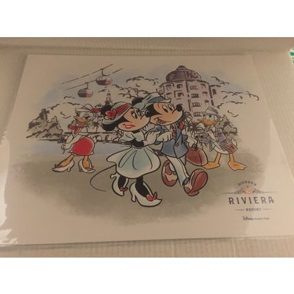 Disney Vacation Club Riviera Resort Mickey Minnie Donald Daisy 10'' x 8'' Print