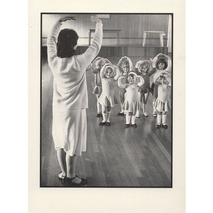 Children At Ballet Class Learning To Dance Photo Award Postcard