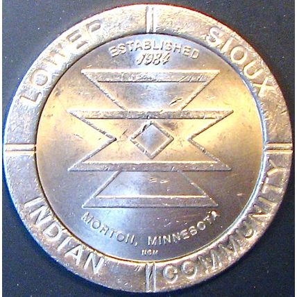 Jackpot Junction. $1 Casino Token. Morton, MN. J95.