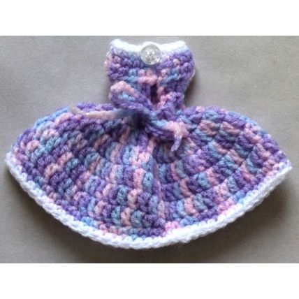 Hand Crocheted Barbie Doll Dress With a Tie Waist- Made in Australia